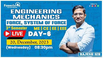 Engineering Mechanics (Force, System of Force) 3rd Sem #beu  #ee #eee #mechanics #biharengineering