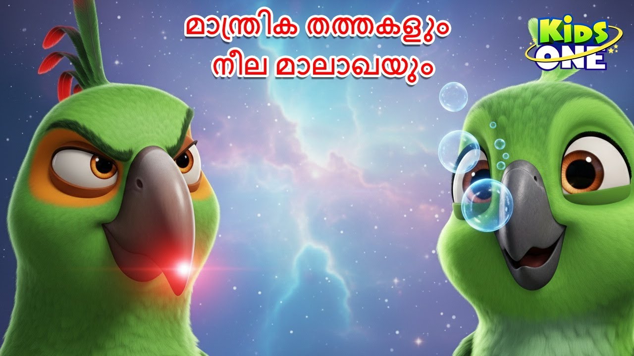 മാന്ത്രിക തത്തകളും നീല മാലാഖയും | Malayalam Fairy Tales | Malayalam Cartoon | Stories in Malayalam