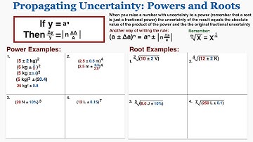 Propagating Uncertainty: Powers and Roots - IB Physics