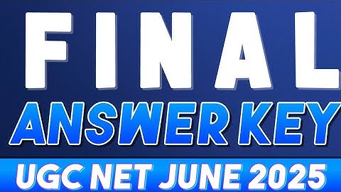 Ugc net june 2025 Final Answer key | final Answer key and cut off new update