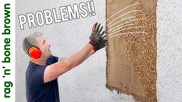 Render & Pebbledash In A Window Opening