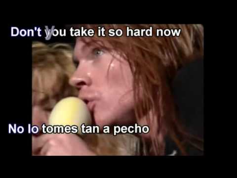 Guns N' Roses Don't Cry Subtitulada En Español E Inglés Live