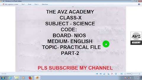 NIOS SCIENCE PRACTICAL FILE FOR 10TH IN ENGLISH 2019 PART-2