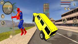 Flying Spider Rope Hero - Super Vice Town Crime - Gameplay Android screenshot 2