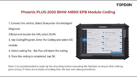 TOPDON Phoenix Remote 2018 BMW X5 CIC Module Coding