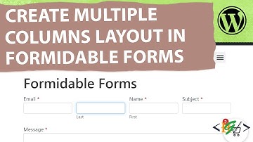 How to Create Multiple Columns Layout in Formidable Form in WordPress | Set Row Layout | Two | Three