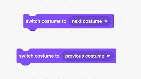 how to make previous and next costume block in scratch!