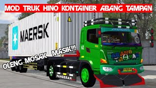 MOD TRUK HINO 500 KONTAINER ABANG TAMVAN OLENG || MOD BUSSID TERBARU