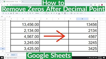 How to Remove Zeros After Decimal Point in Sheets | Remove Zeros After Decimal Point in Google Sheet