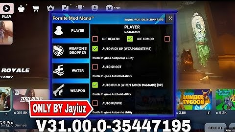 FORTNITE ||V31.00.0-35447195|| MOD MENU BY JAYIUZ