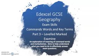 Edexcel GCSE Geography Exam Skills Command Words Part 3
