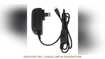 5V 3A Raspberry Pi 3B+ 3B Power Supply with Switch Button Power Adapter Micro USB Port for Pi Zero 2