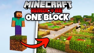 I Survived 100 Days in ONE BLOCK Skyblock in Minecraft Hardcore!