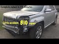 Rebuilding this GMC Terrain Denali the right way is a big job, here is the full time lapse repair
