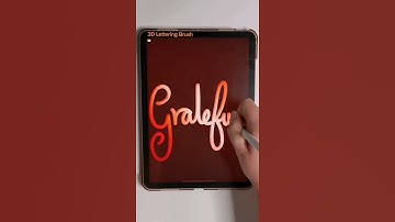 3D Lettering Brush for Procreate #shorts