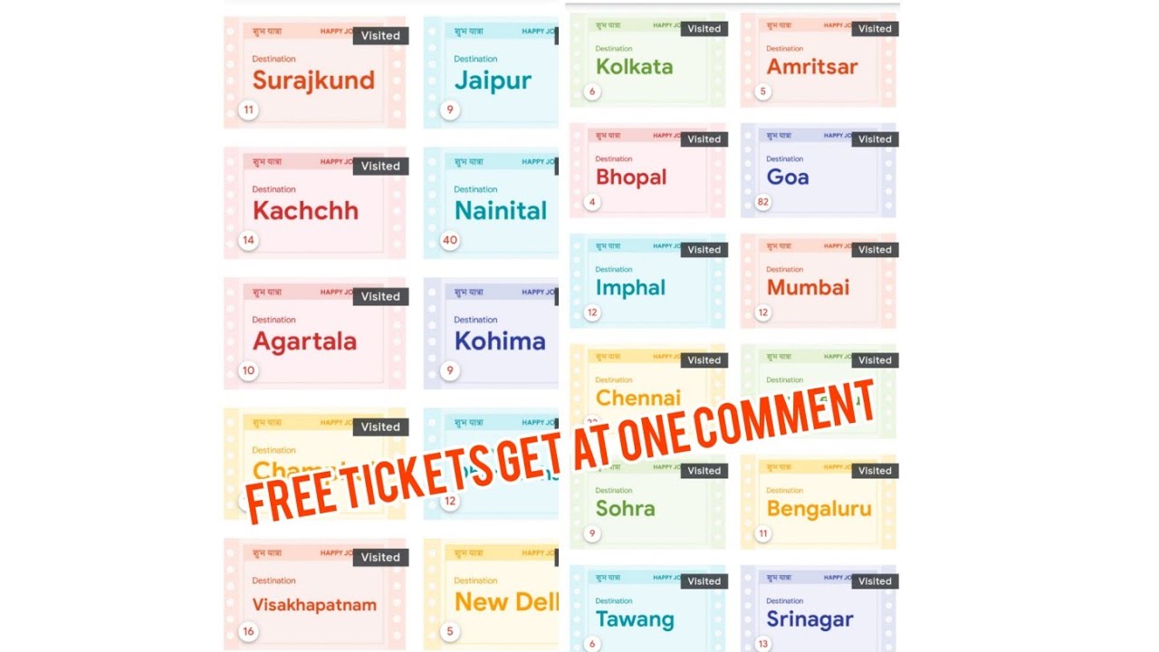 go india game free tickets for free free  at one comment