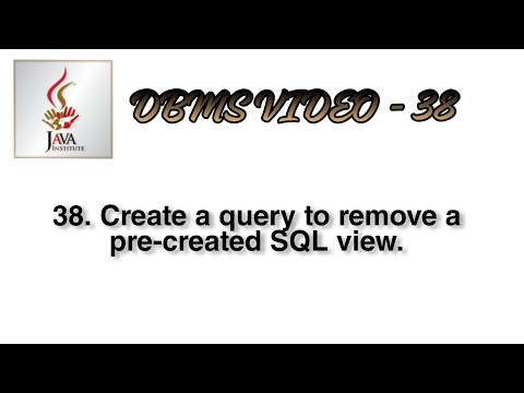 DBMS-38 Create a query to remove a pre-created SQL View.