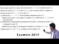 examen 2017 mathématiques Exercice 1 espace géométrique