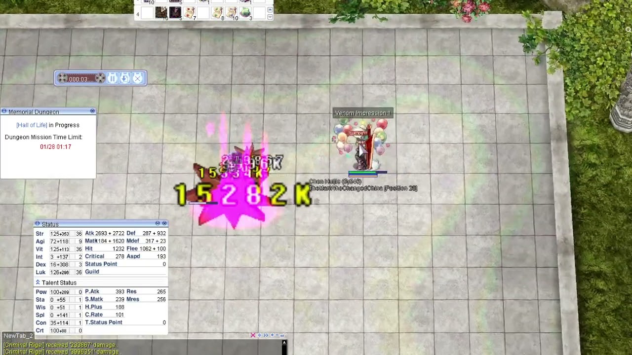 [IRO Chaos]Hall of Life Lv.20 Rigel Solo Pass by Shadow Cross