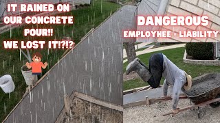 Concrete and water DO-NOT mix well! CRAZY!