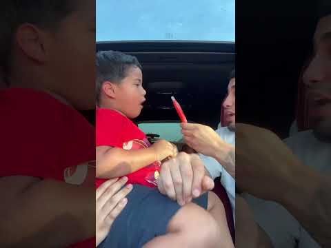 Mom & dad throw away sons popsicle and surprise him with a new one #shorts