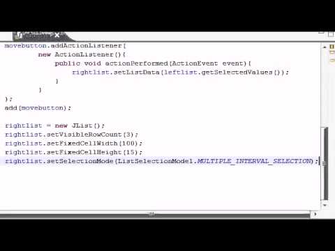 Java Programming Tutorial   73   Moving List Items Program