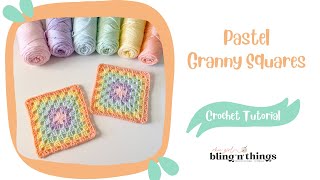 How to Crochet Pastel Granny Squares, Traditional Granny Square Tutorial