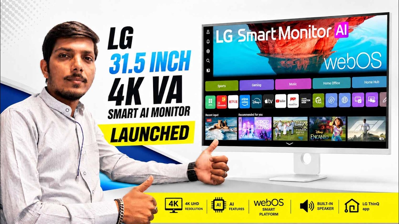 LG 32U721SB-W 31.5-inch 4K VA Smart Monitor Launched With webOS