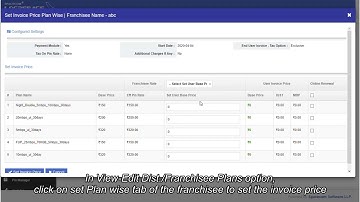 Log2space v8.0 - How to set the plan price for franchises end users?