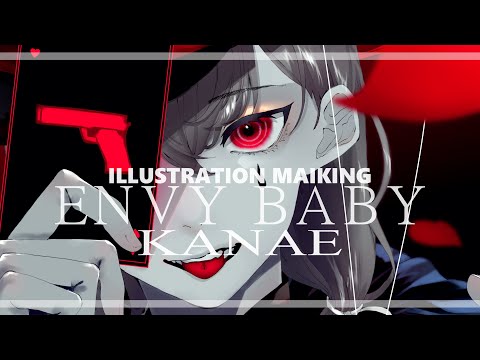 イラストメイキング　-illustration maiking-　　にじさんじ所属 叶さん　エンヴィーベイビー歌ってみたのファンメイキング