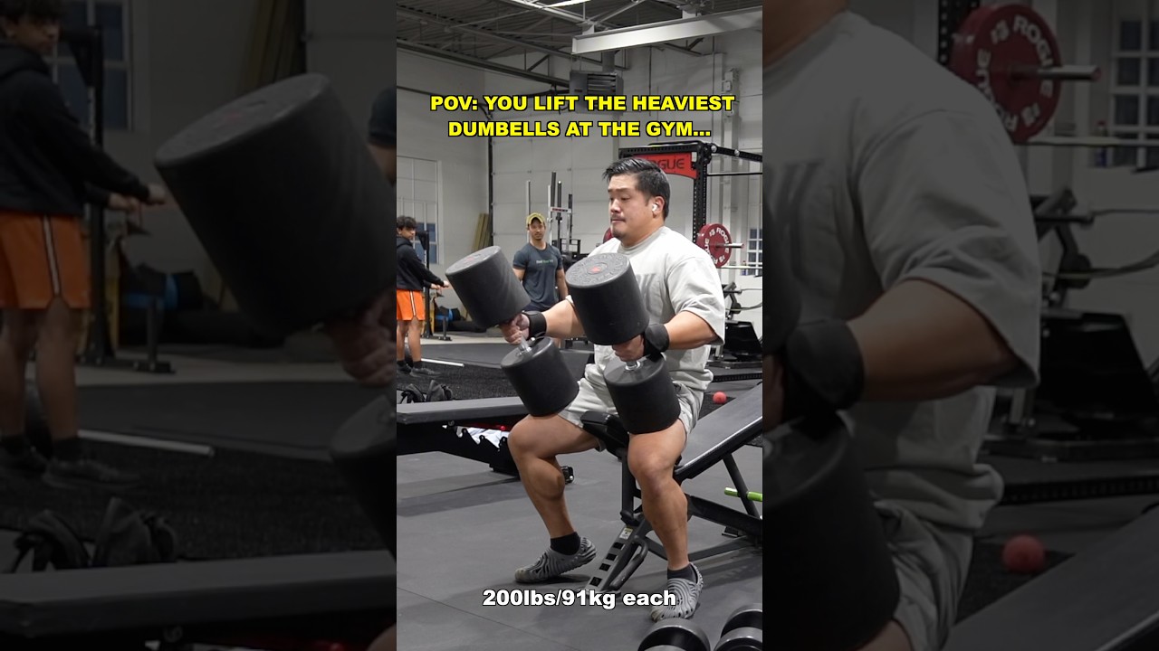 When you lift the heaviest dumbbells at the gym…