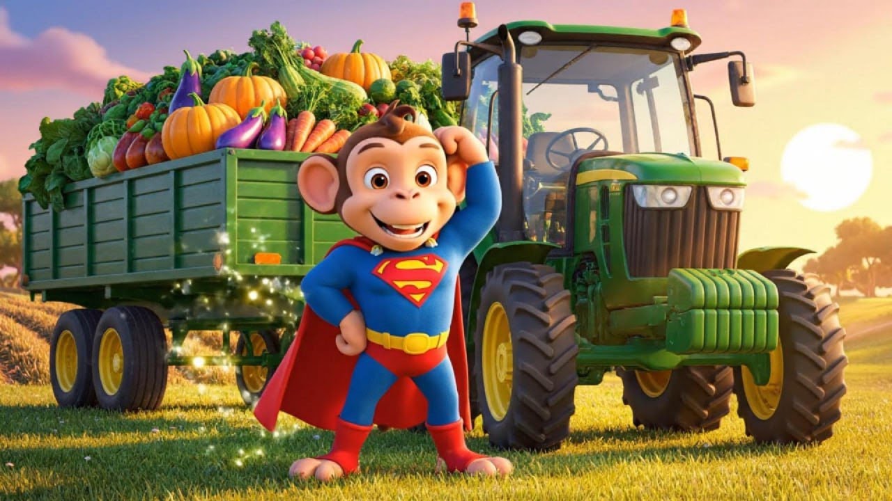Super Monkey’s Garden Adventure | Baby Monkey Harvests Veggies with Animal Friends