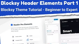 Blocksy Header Elements Part 1 | Blocksy Theme Tutorial - Beginner to Expert