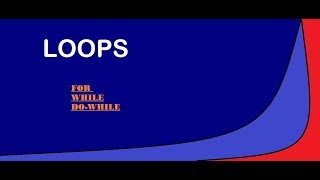 Introducing LOOPS in C language using TURBO C++.