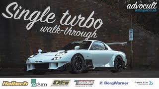 RE Bodied, Single turbo RX7 FD finished build walk around by Advocult Motorsport