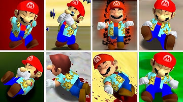😂Tons of Sunshine Mario Death Animations - Super Mario 64 PC Port