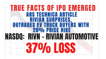 37% Stock Loss RIVN Stock News | Rivian Automotive Securities Class Action ($RIVN) RIVN Stock