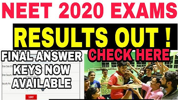 Neet 2020 Results & Final answer keys Out || neet 2020 results जारी | how to check neet 2020 results