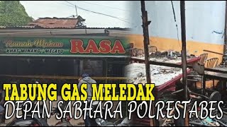 TABUNG GAS Meledak di Rumah Makan Depan Sat Sabhara Polrestabes Medan, Satu Orang Alami Luka-luka