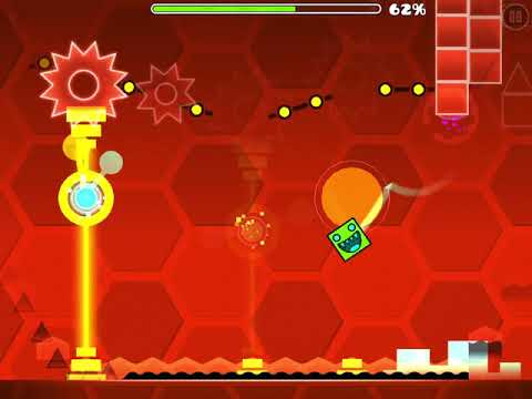 Geometry Dash Invisible Blast Processing completed with all three coins.