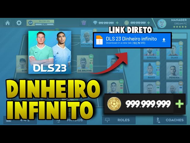 Dream League Soccer 2023 Com Dinheiro Infinito, Baixar Dream League Soccer  Hack Tudo Infinito 2023 