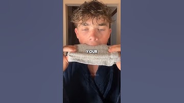 How to get sharp edge jawline {Towel method} #shorts