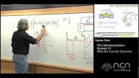 nanoHUB-U Fundamentals of Nanoelectronics I: M3.1 The Nanotransistor - Why the Current Saturates