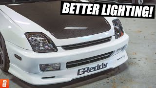 Installing NEW Headlights on the @throtl 1997 Honda Prelude VTEC! (throtl Dream Build 5)