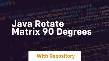 java rotate matrix 90 degrees