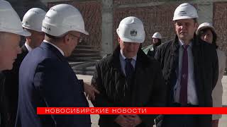Стройку первого в Новосибирске 30-этажного дома проверил мэр Локоть