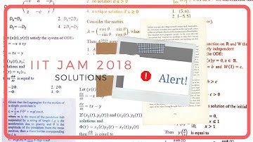 IIT JAM 2018 MATHEMATICS SOLUTIONS || My SelfStudy ||