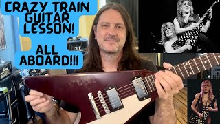 How To Play Crazy Train Guitar Lesson - Randy Rhoads Techniques
