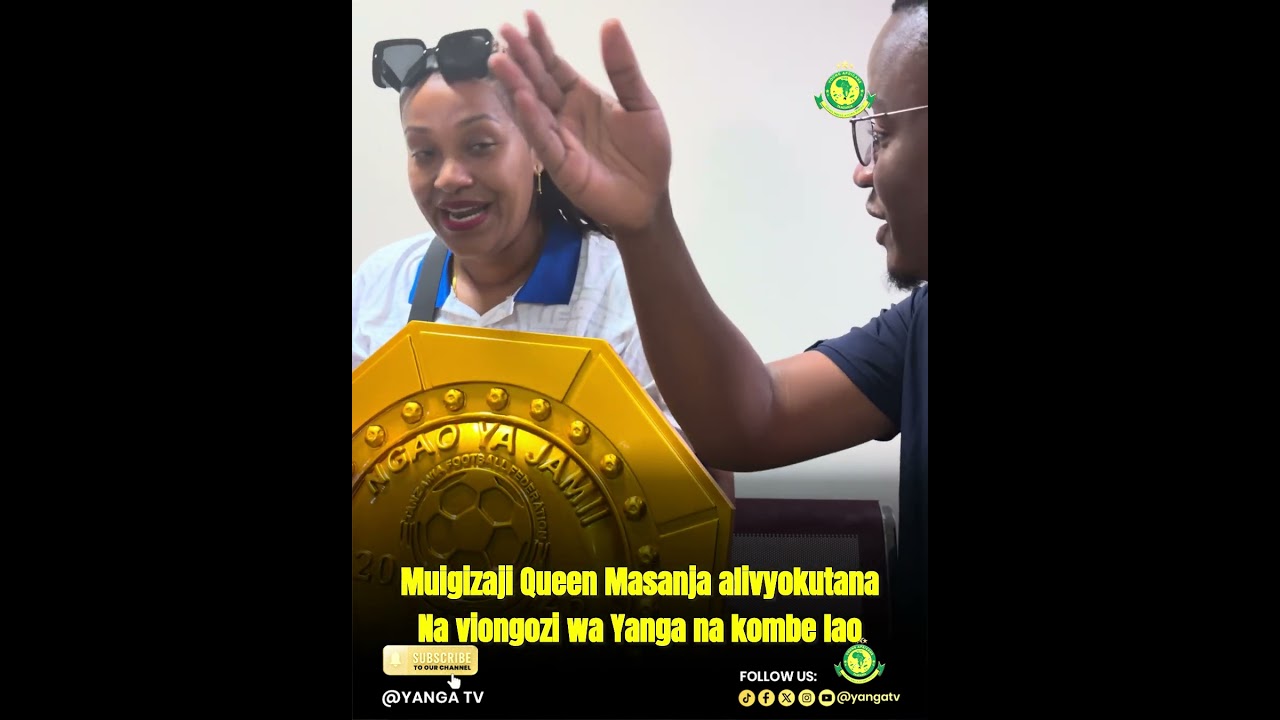 Ali Kamwe alivyomkabidhi Queen Masanja Kombe