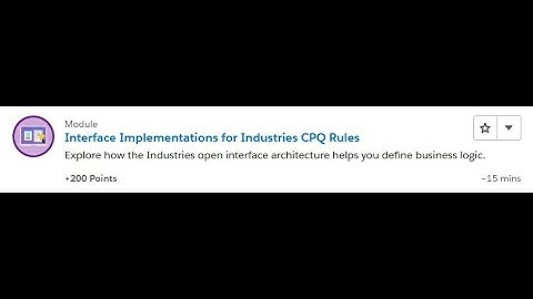 Interface Implementations for Industries CPQ Rules [Salesforce Trailhead Answers]